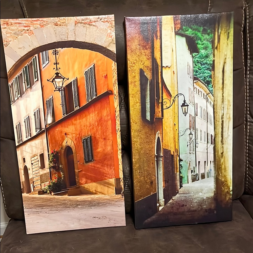 Italian Street Scene Canvas Art Set